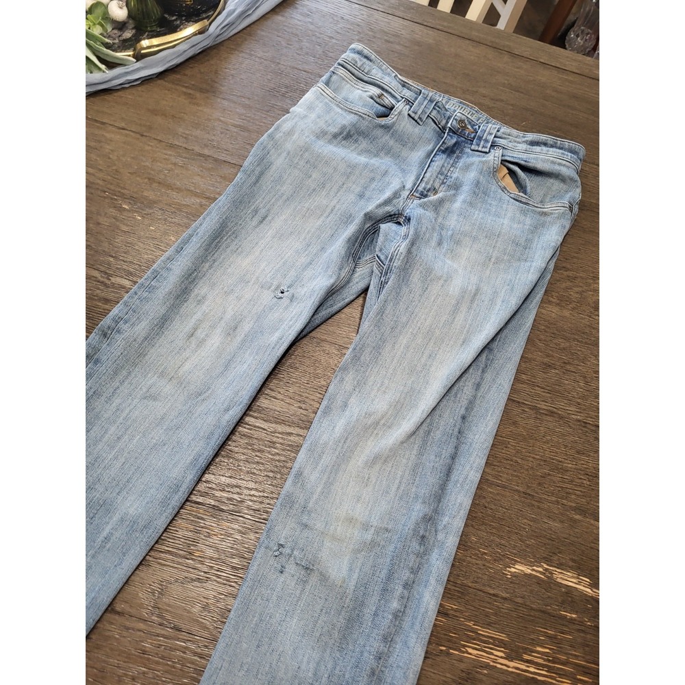 Duluth Trading Co. Jeans Men's Size 32 X 36 Blue Light Wash Fade Slim Leg‎ Jeans